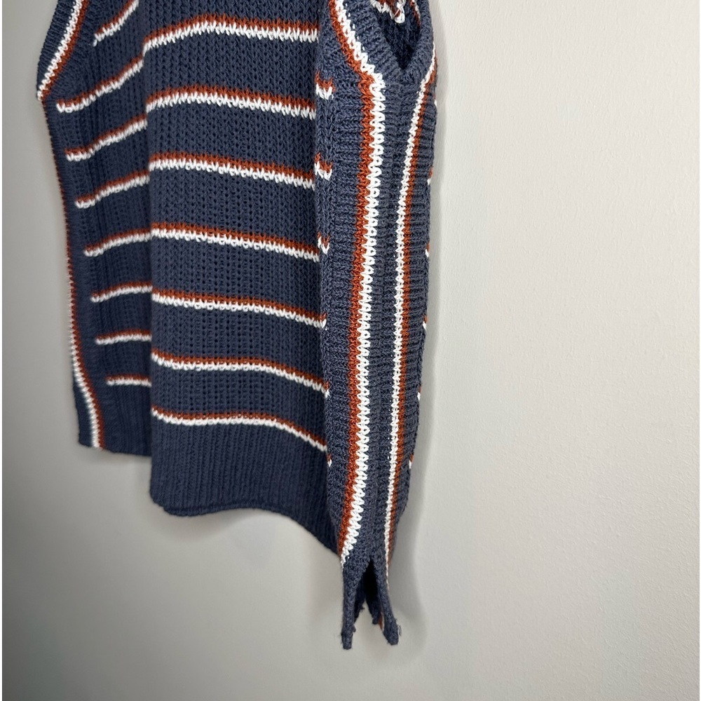 Madewell Gray and Orange V-Neck Sweater - Picture 8 of 16